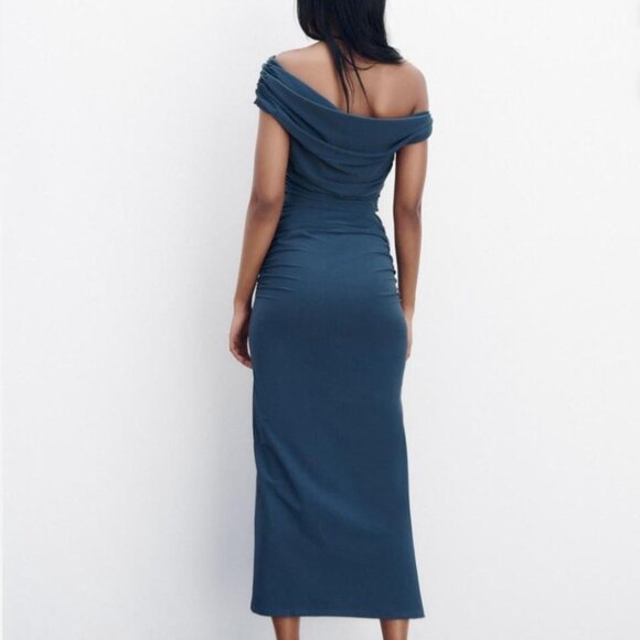 Zara Blue Skirt and Top Set Size Large - Picture 8 of 8